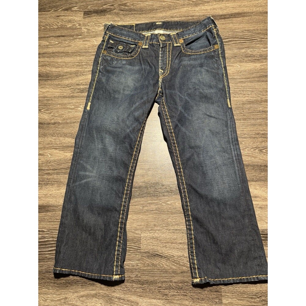 True Religion Jeans Mens 34 Billy Super T Blue Flap Thick